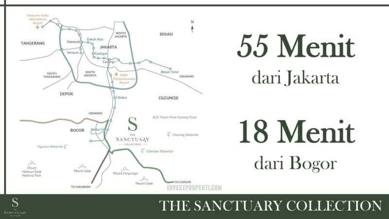 Peta Lokasi Sanctuary Collection Sentul Selatan