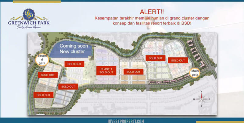 Siteplan Cluster Aether Greenwich Park BSD
