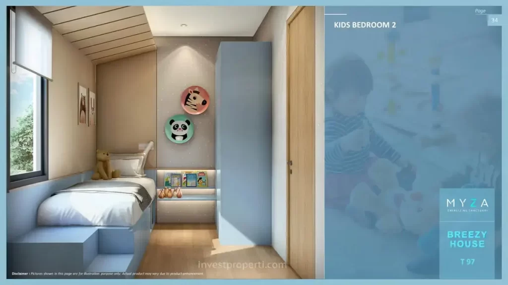 Desain Rumah Breezy House BSD Tipe 97 - Kids Bedroom