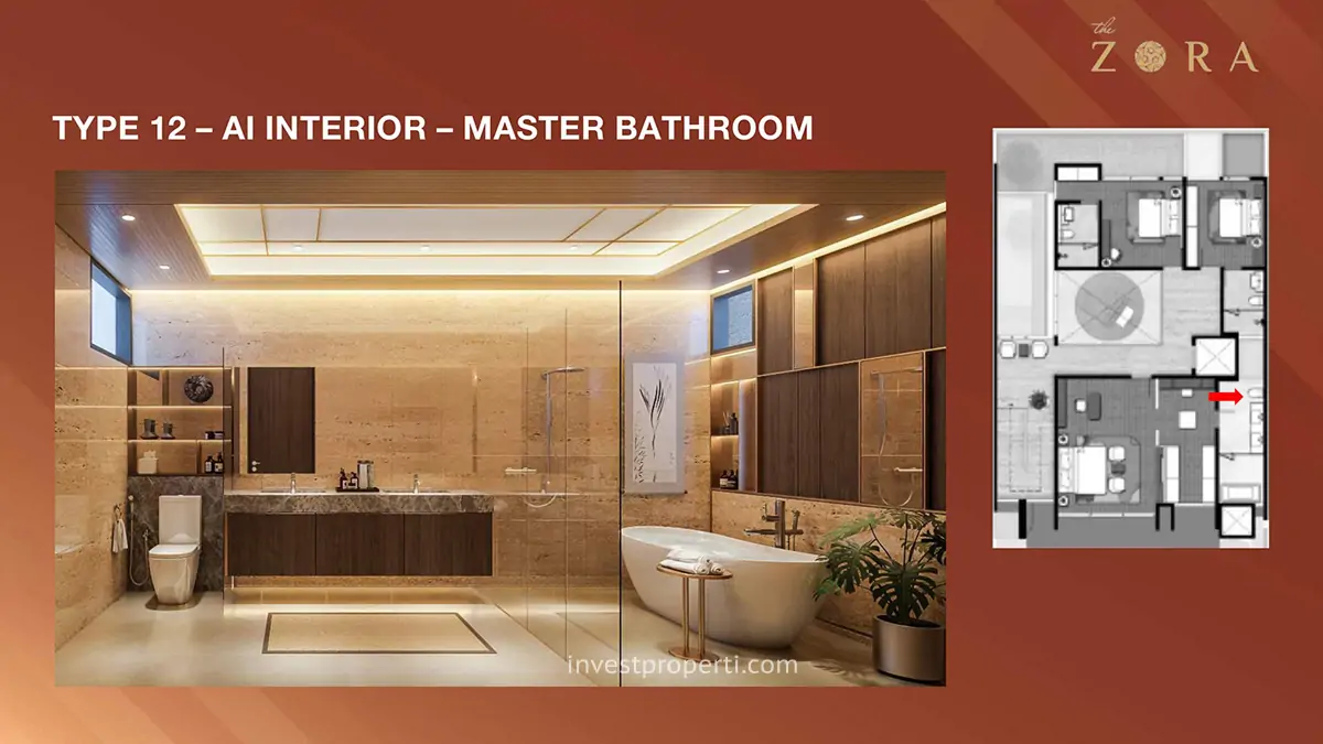 Master Bathroom Rumah Kanade Zora BSD T10