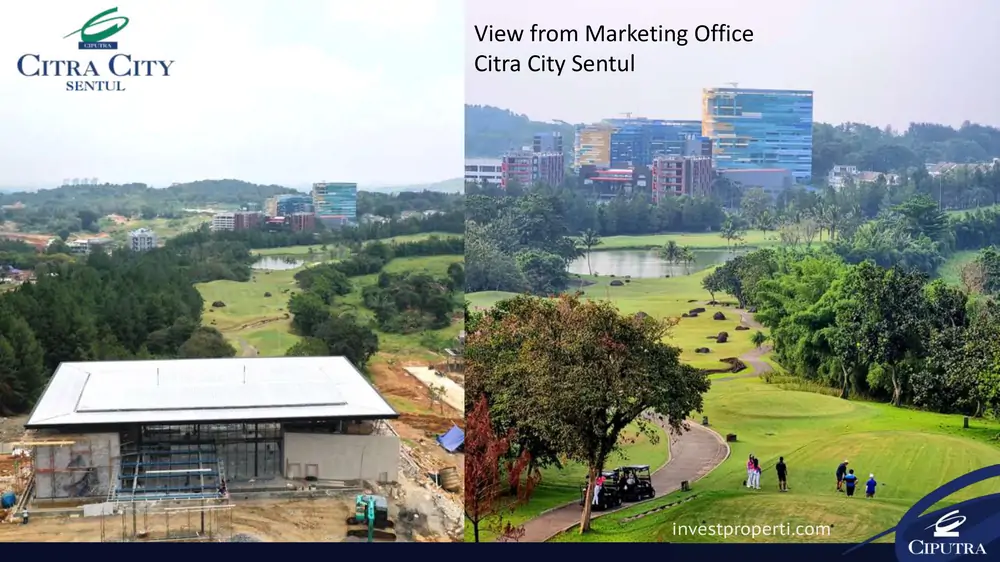 View dari marketing office Citra City Sentul