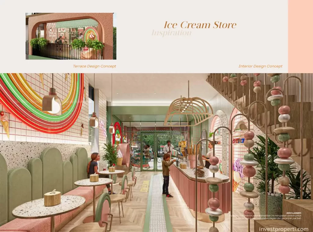 Contoh Desain Toko Ice Cream Gading Bulevar Crown Gading