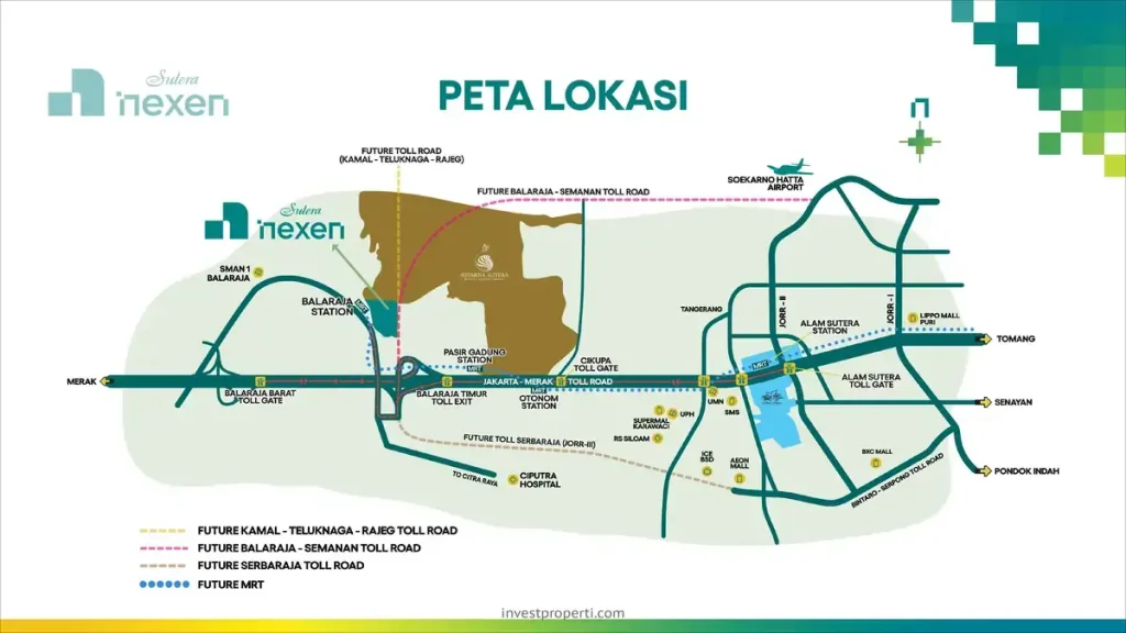 Peta Lokasi Sutera Nexen Cluster Virtu