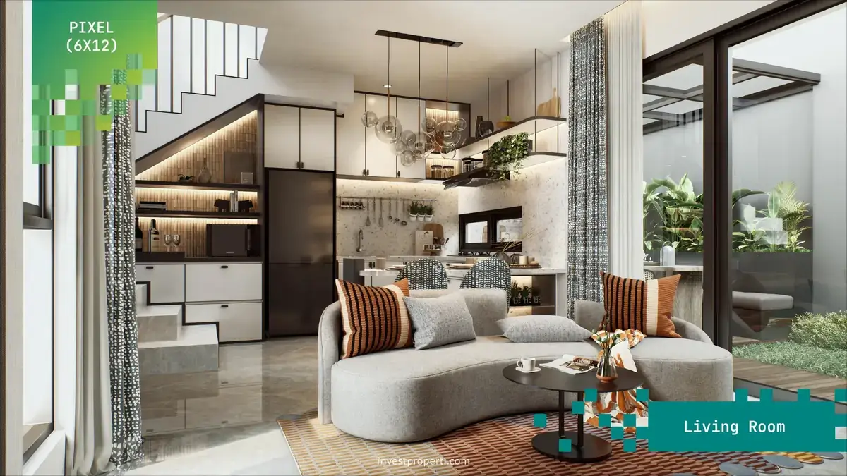 Rumah Virtue Sutera Nexen 6x12 Living Room Desain