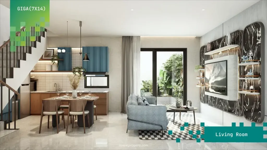 Desain Rumah Virtue Sutera Nexen 7x14 Living Room