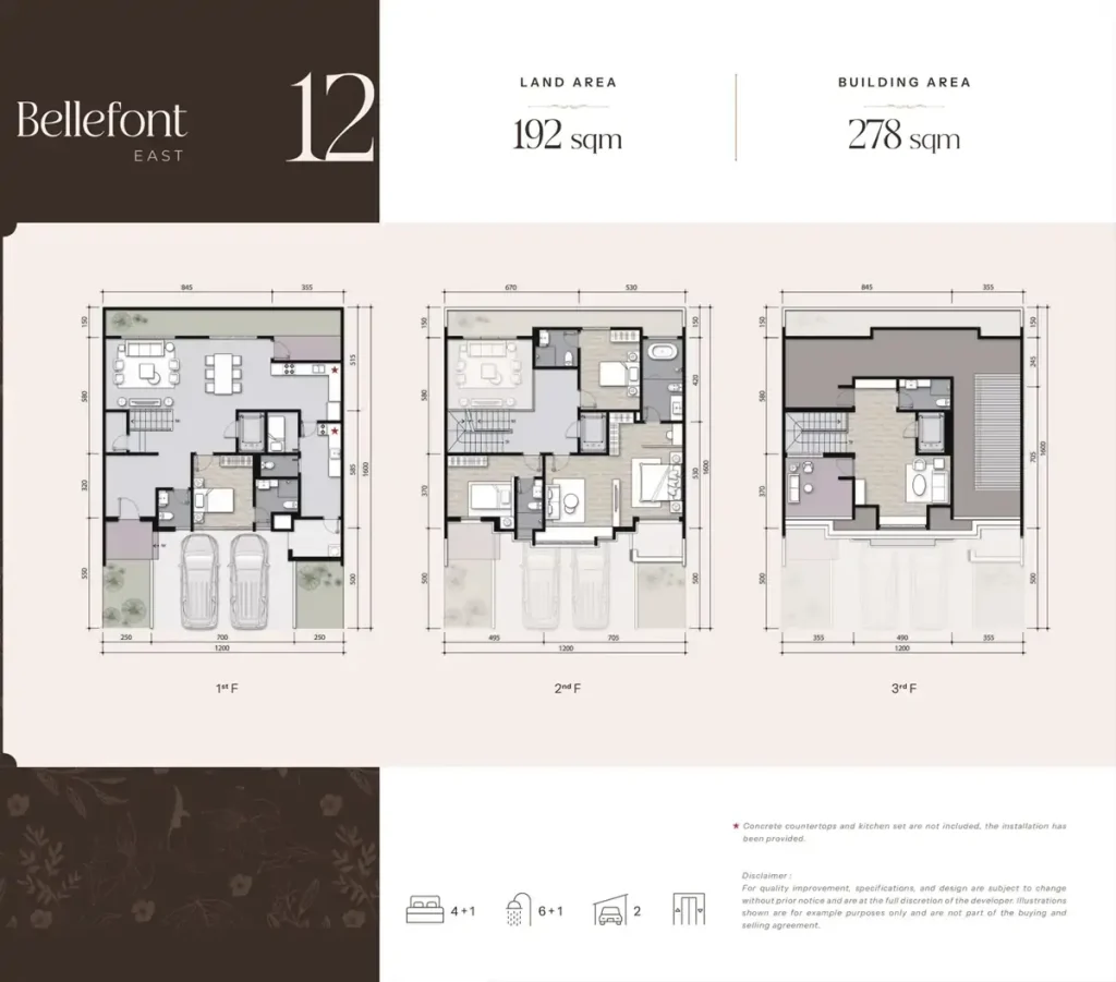 Denah Rumah Bellefont East Summarecon Serpong Tipe 12