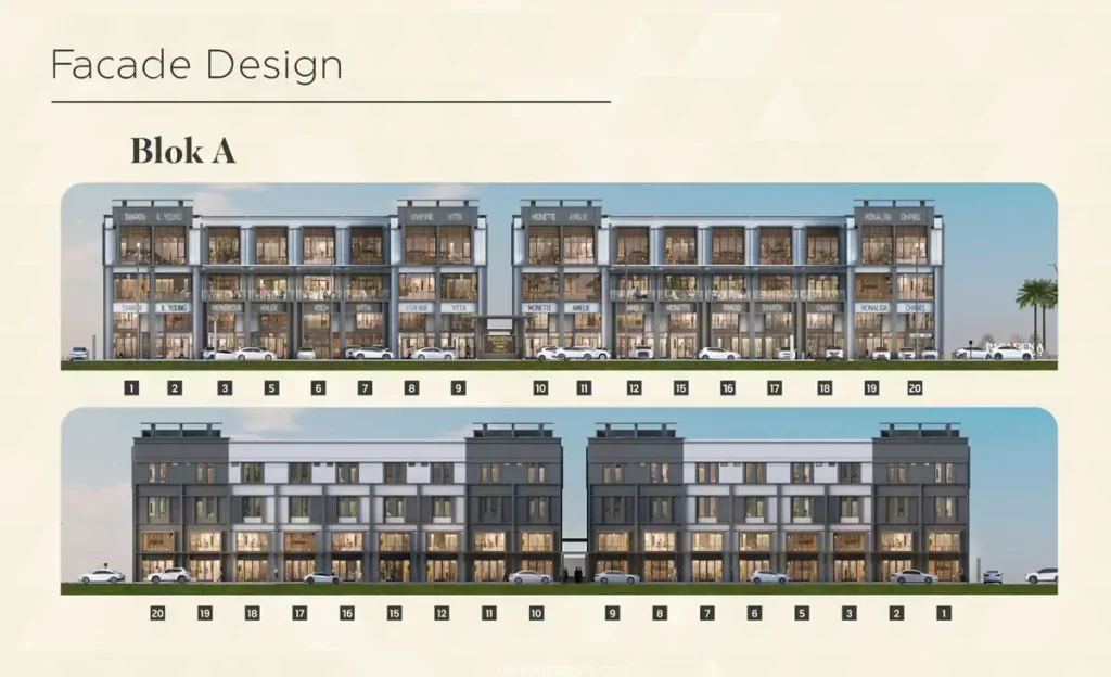 Fasad Pasadena North Square Studio Loft Gading Serpong
