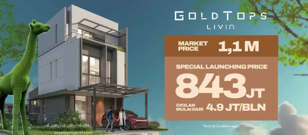 Harga Rumah Gold Tops Livin Park Serpong