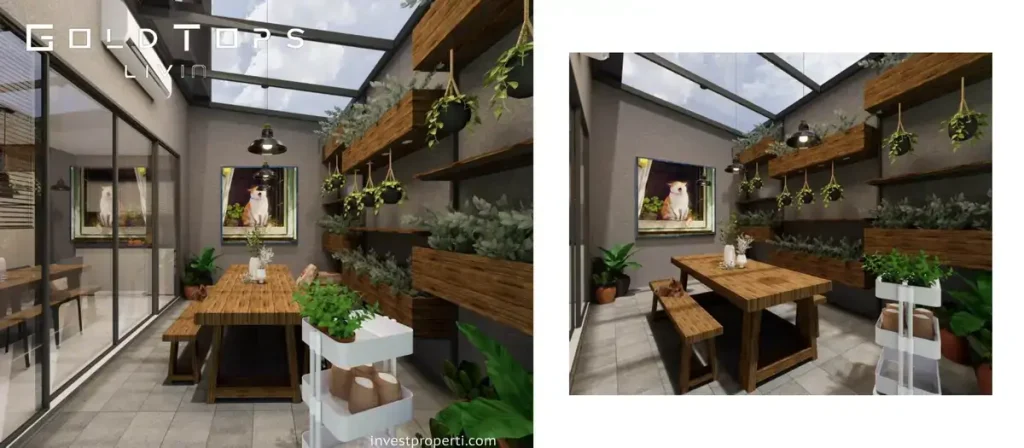Gold Tops Livin Park Serpong Interior Design Backyard