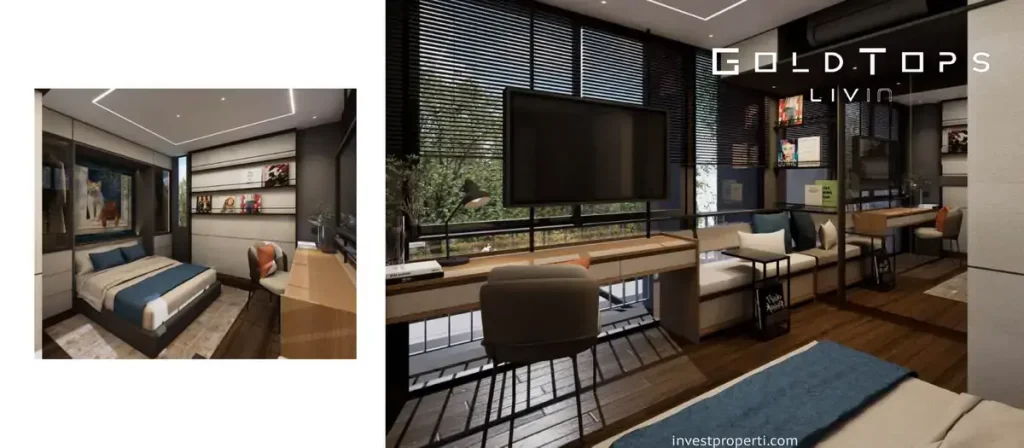 Gold Tops Livin Park Serpong Interior Master BedRoom