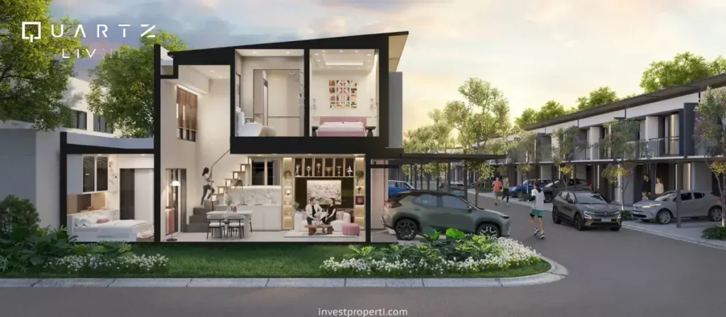 Side View Rumah Quartz Livin Park Serpong