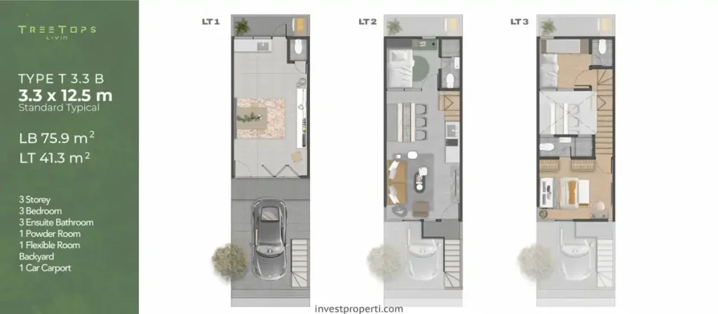 Denah Rumah TreeTops Livin Park Serpong