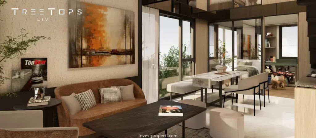 Desain Interior Rumah TreeTops Livin Park Serpong Living Room