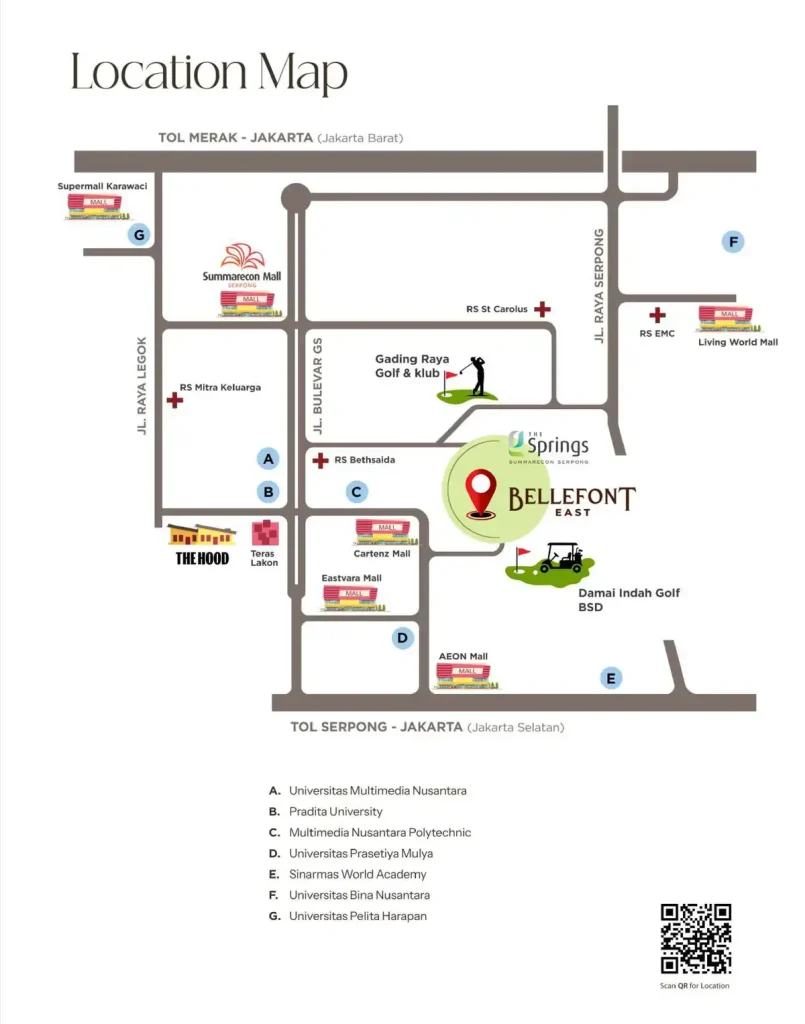 Peta Lokasi Bellefont East Gading Serpong