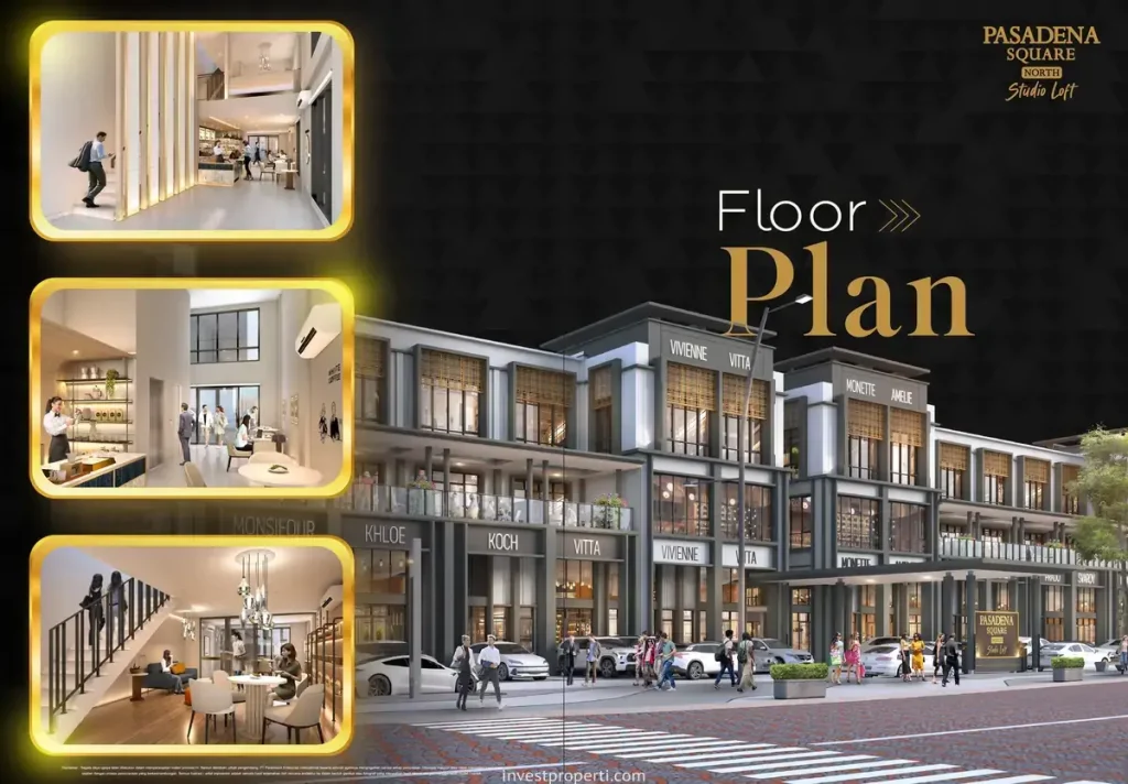 Floor Plan Ruko Pasadena North Square Studio Loft Gading Serpong