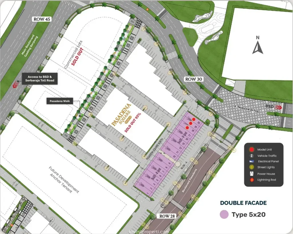 Siteplan Pasadena North Square Studio Loft Gading Serpong