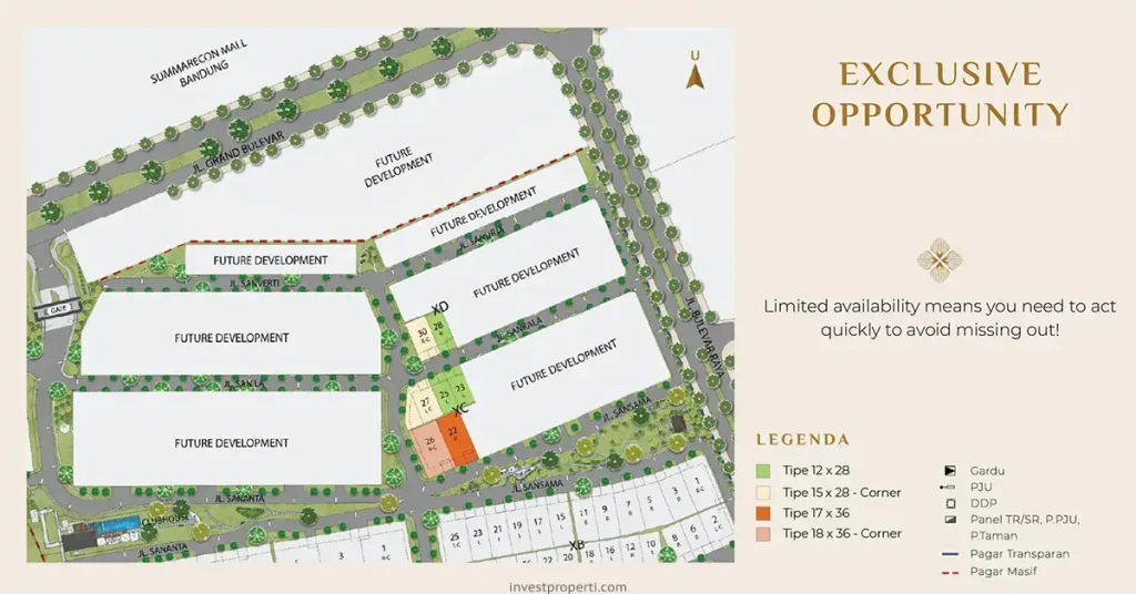 Siteplan Cluster Xandari Summarecon Bandung
