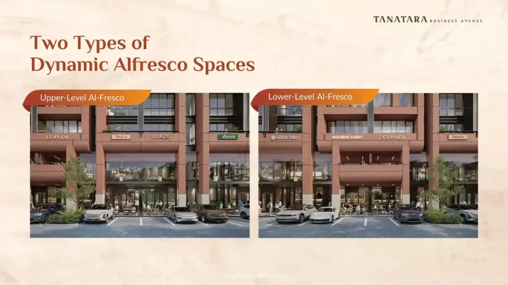 Tanatara Business Avenue BSD Alfresco Space 2 Types