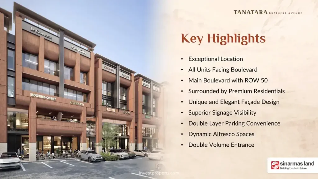 Tanatara Business Avenue BSD Key Highlight