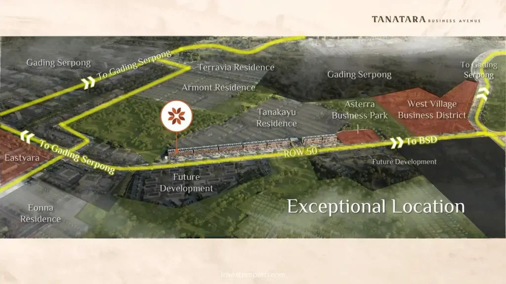 Tanatara Business Avenue BSD Location
