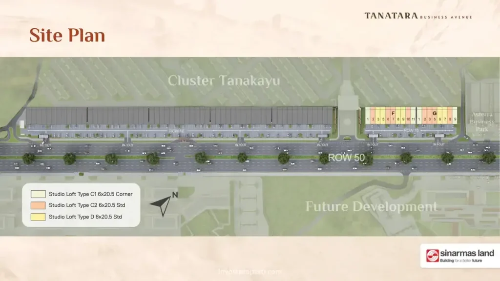 Tanatara Business Avenue BSD Siteplan