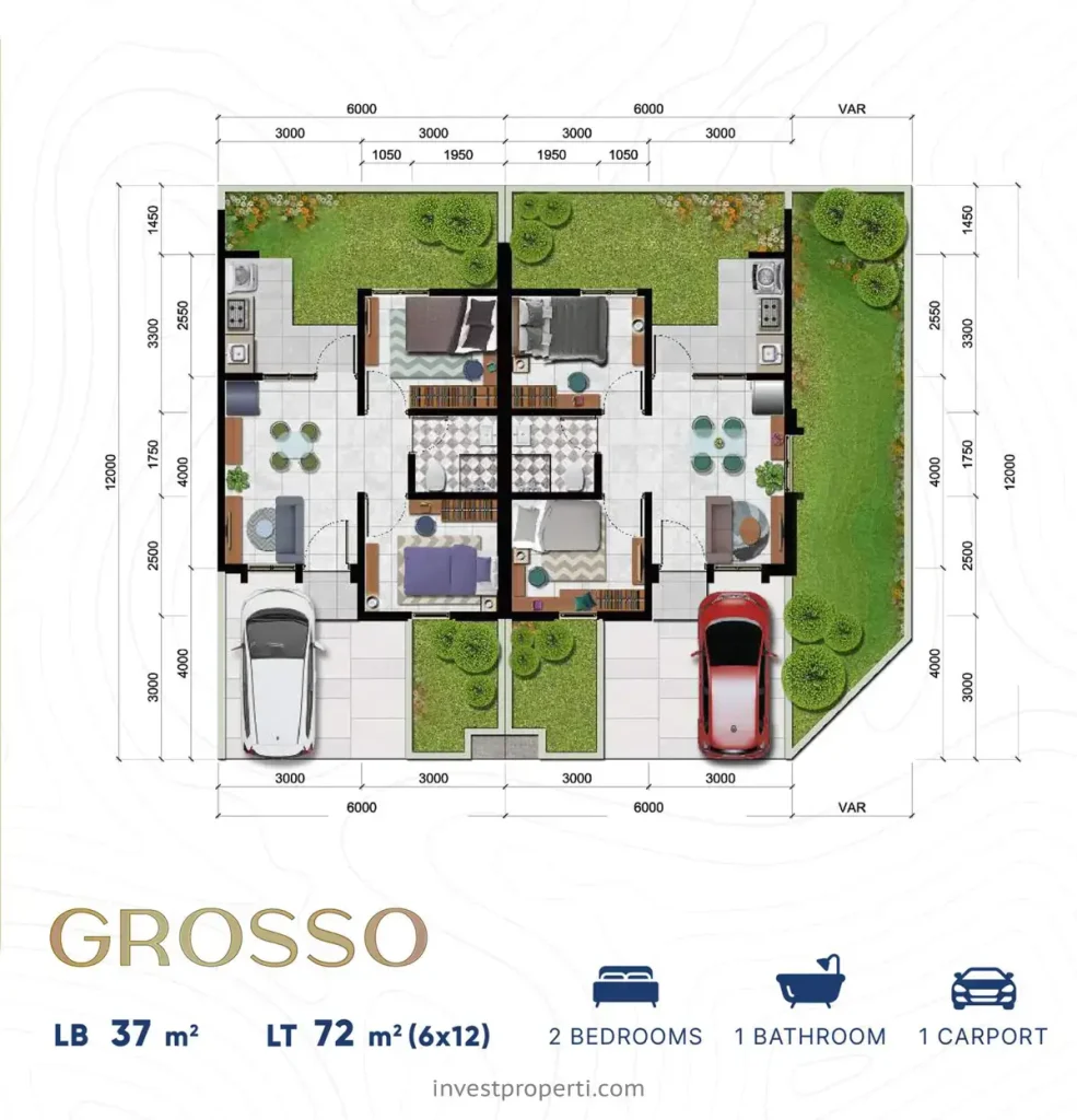 Denah Rumah Varenna CitraRaya Tipe Grosso