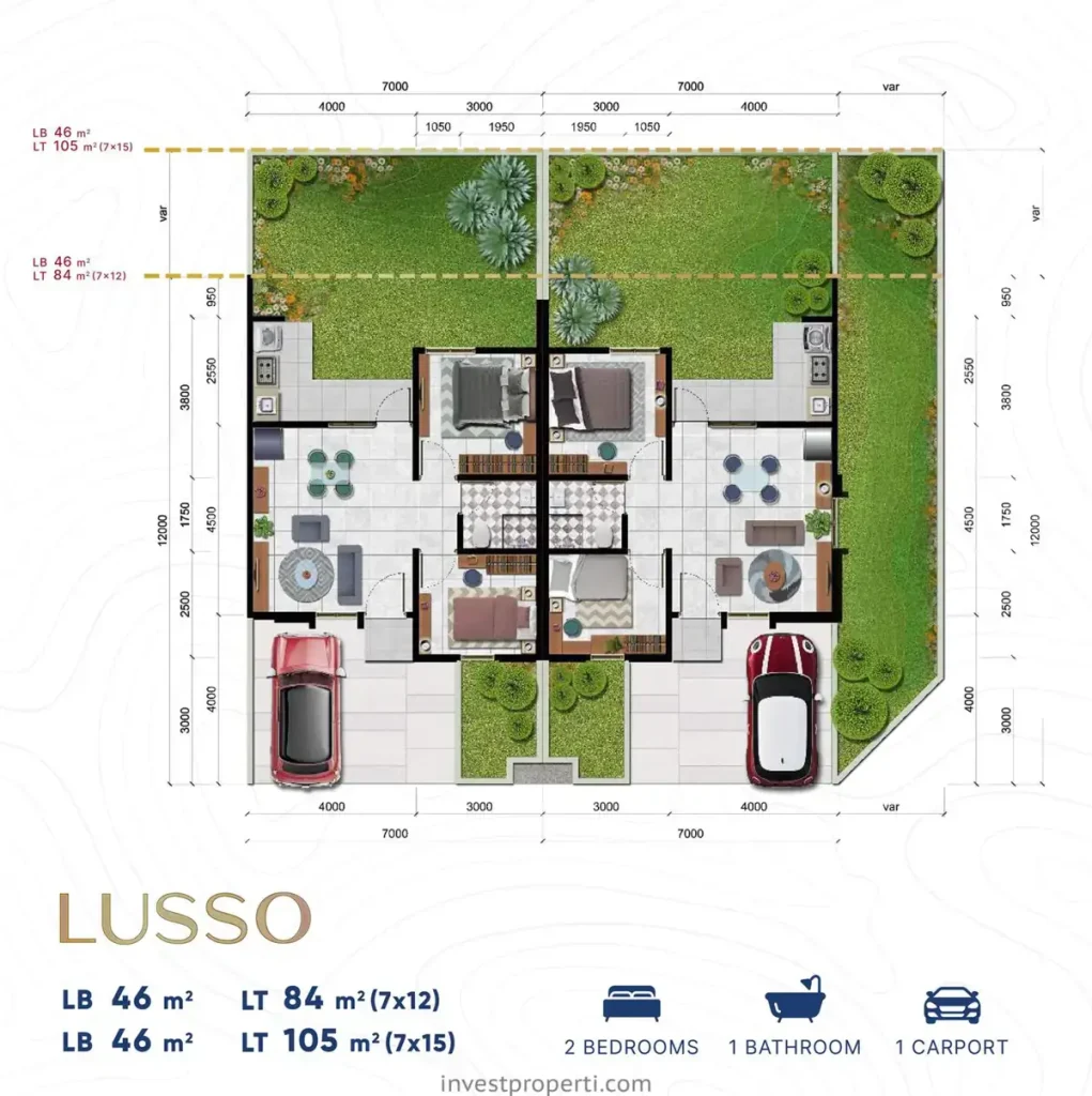 Denah Rumah Varenna CitraRaya Tipe Tisso