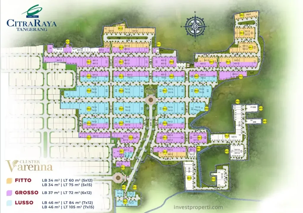 Siteplan Cluster Varenna CitraRaya