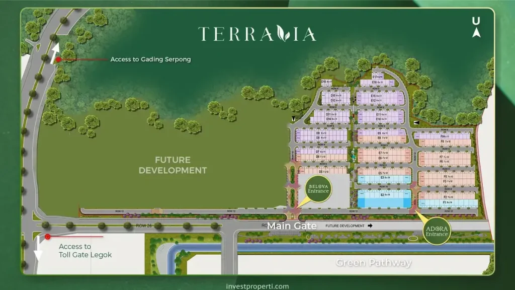 Siteplan Terravia BSD Lokasi Belova Primes