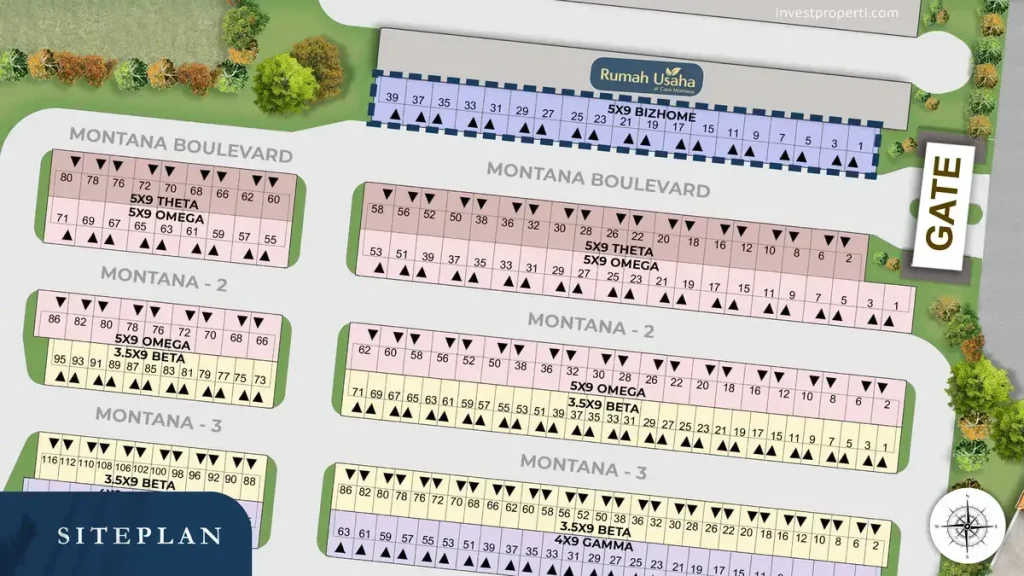 Siteplan Rumah Usaha Montana PIK 2