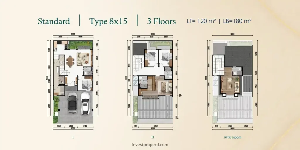 Denah Altadena Residences Gading Serpong T8x15 Std