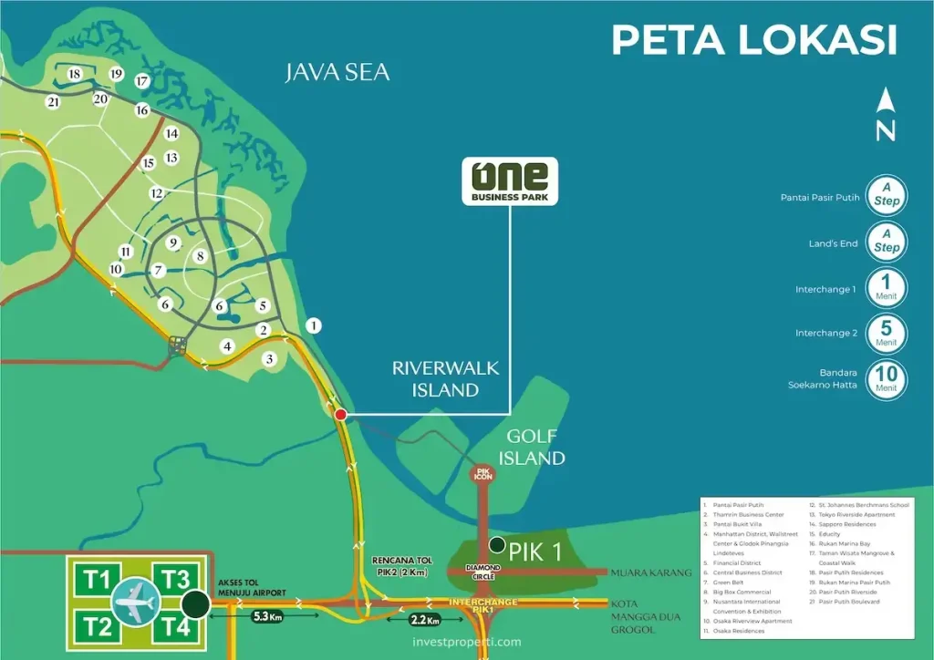 Lokasi One Business Park PIK 2