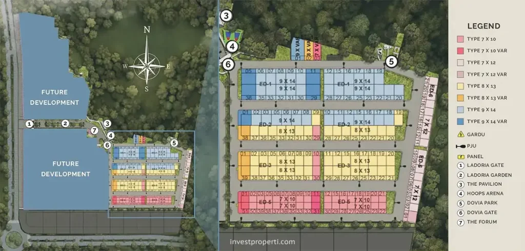 Siteplan Cluster Dovia Grand Wisata Bekasi