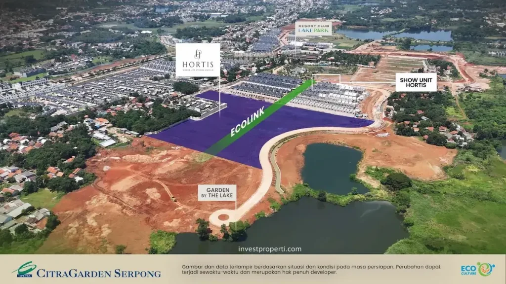 Foto Posisi Cluster Hortis Citra Garden Serpong
