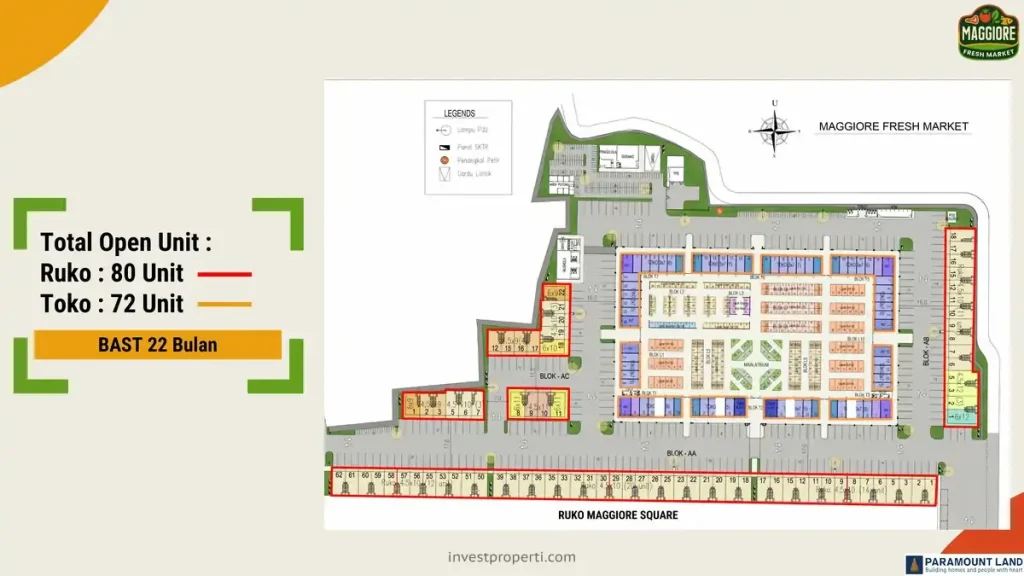 Master Plan Ruko Kios Maggiore Fresh Market Paramount Serpong