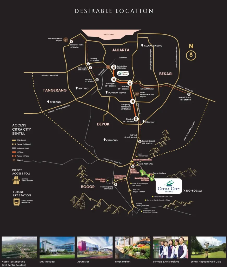 Peta Lokasi Citra City Sentul