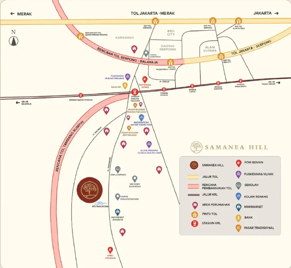 Peta Lokasi Samanea Hill