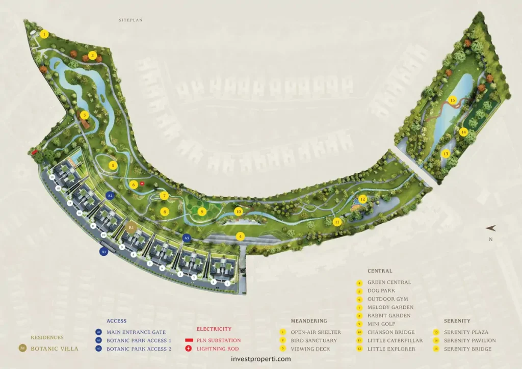 Siteplan Botanic Villa Navapark BSD