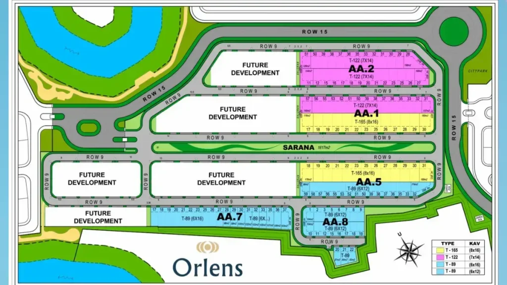 Siteplan Orlens Bravera Kota Wisata