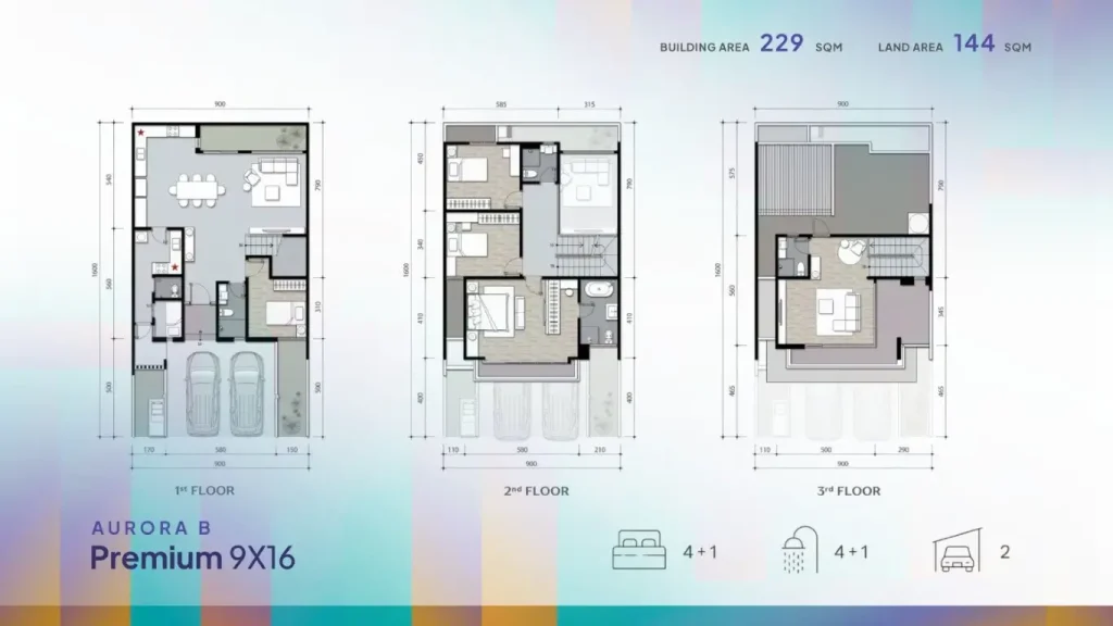 Denah Rumah Finore Summarecon Serpong - Aurora B Premium