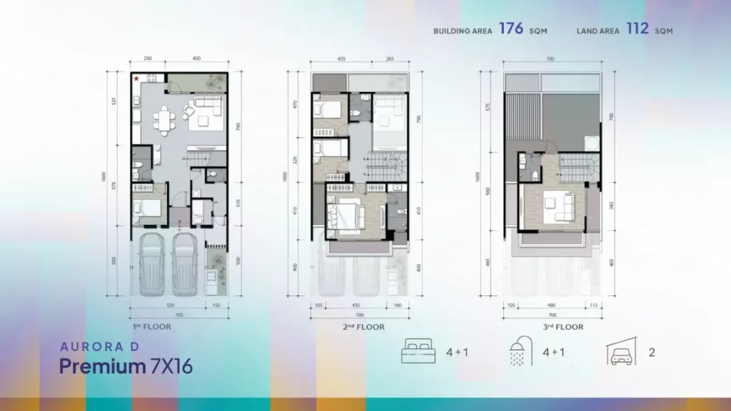 Denah Rumah Finore Summarecon Serpong - Aurora D Premium