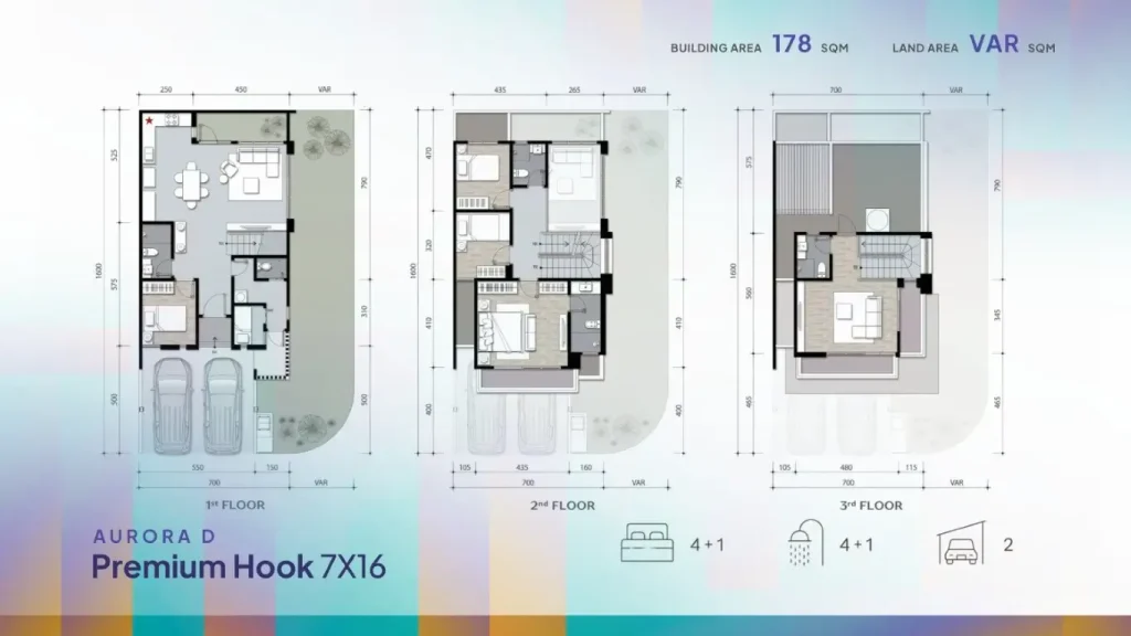 Denah Rumah Finore Summarecon Serpong - Aurora D Premium Hook