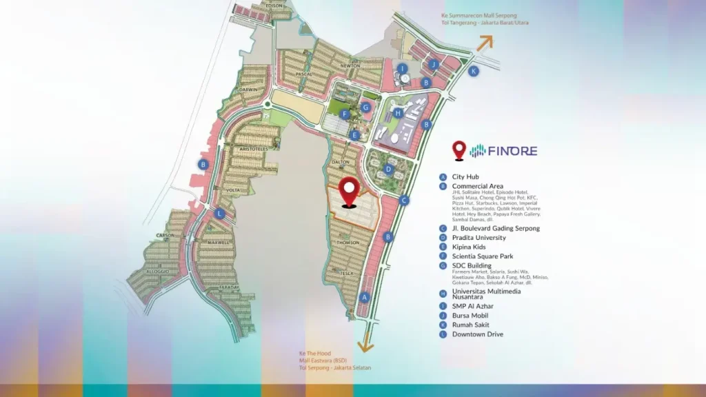 Lokasi Finore Summarecon Serpong