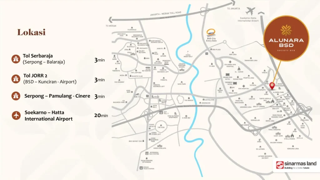 Peta Lokasi Alunara Society Hub BSD