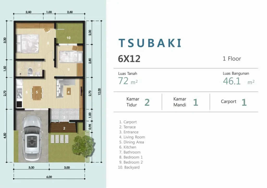 Denah Rumah Springhill Yume Lagoon - Tsubaki
