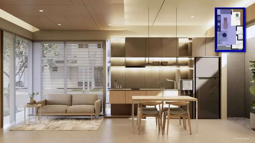 Desain Interior Rumah Izzi BSD Tipe 5 - Dining Room