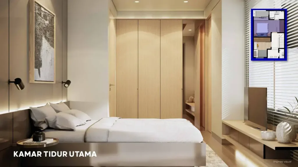 Desain Interior Rumah Izzi BSD Tipe 5 - Master BedRoom