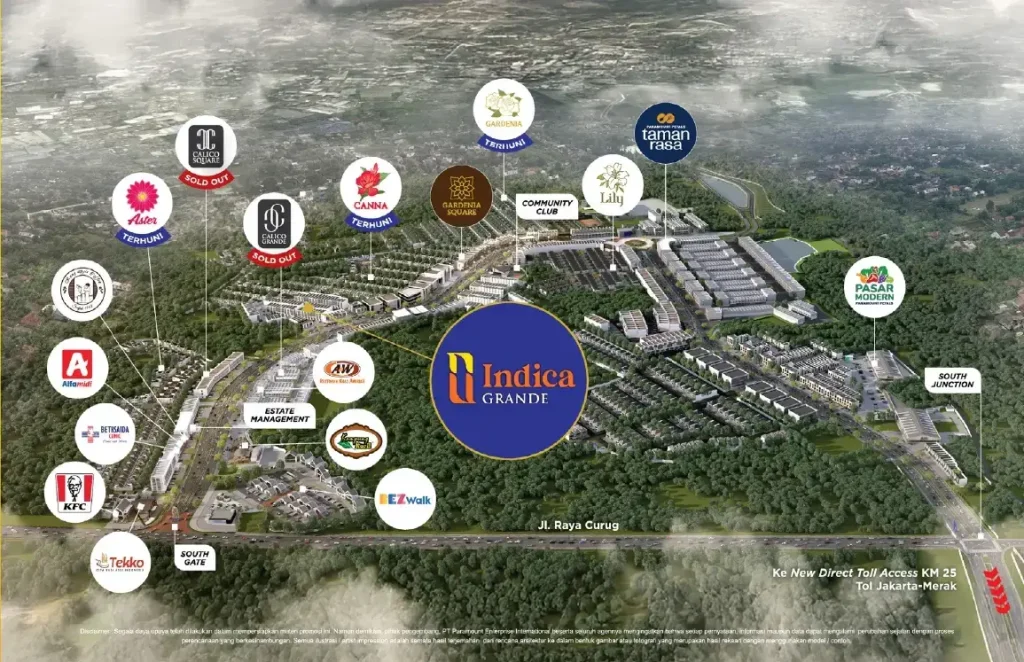Lokasi Ruko Indica Grande Paramount Petals
