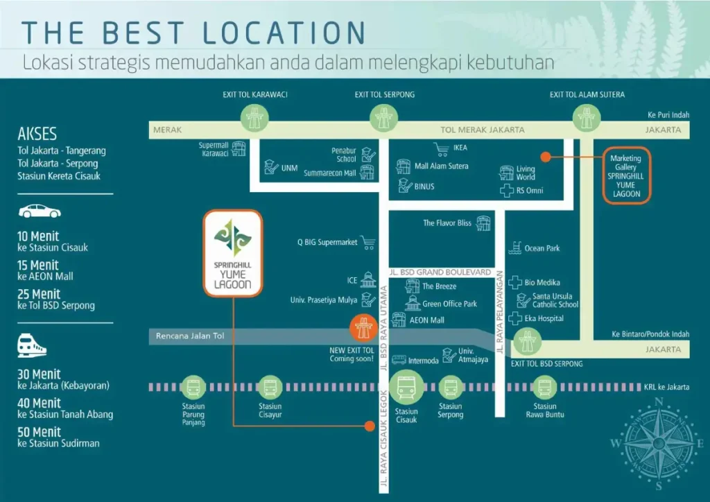 Peta Lokasi Springhill Yume Lagoon