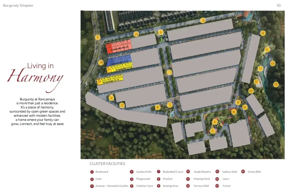 Siteplan Cluster Burgundy Rancamaya Bogor